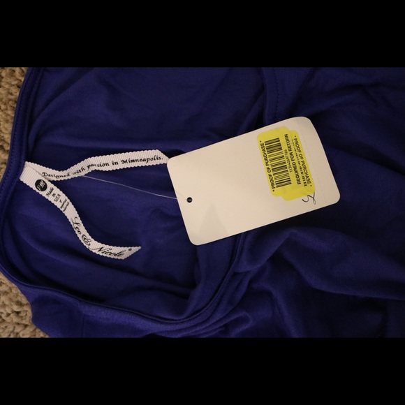 New with tags button sleeve royal blue loose top - Picture 8 of 8